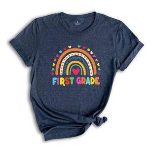 First Grade Teacher Shirt, 1st Grade Teacher Shirt, First Day of School Shirt, Back To School Shirt, School Shirts, Teacher Rainbow Tee