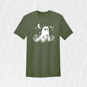 Floral Ghost Shirt, Halloween Ghost Shirt, Halloween Party T-Shirt, Halloween Pumpkin Gift, Halloween 2025 Tee