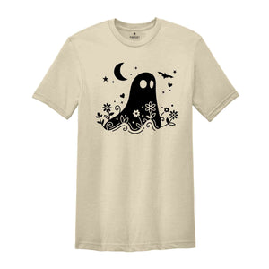Floral Ghost Shirt, Halloween Ghost Shirt, Halloween Party T-Shirt, Halloween Pumpkin Gift, Halloween 2025 Tee