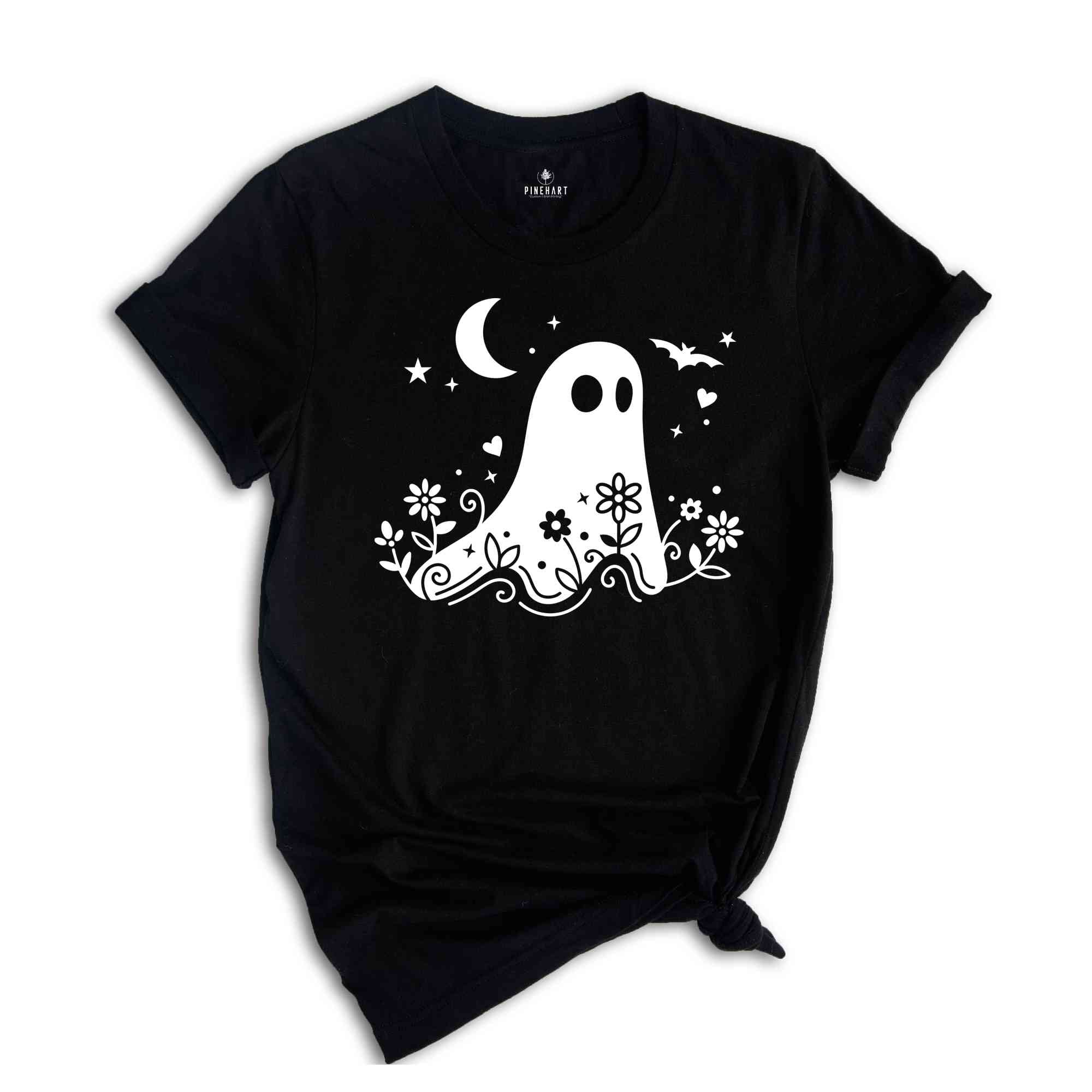 Floral Ghost Shirt, Halloween Ghost Shirt, Halloween Party T-Shirt, Halloween Pumpkin Gift, Halloween 2026 Tee