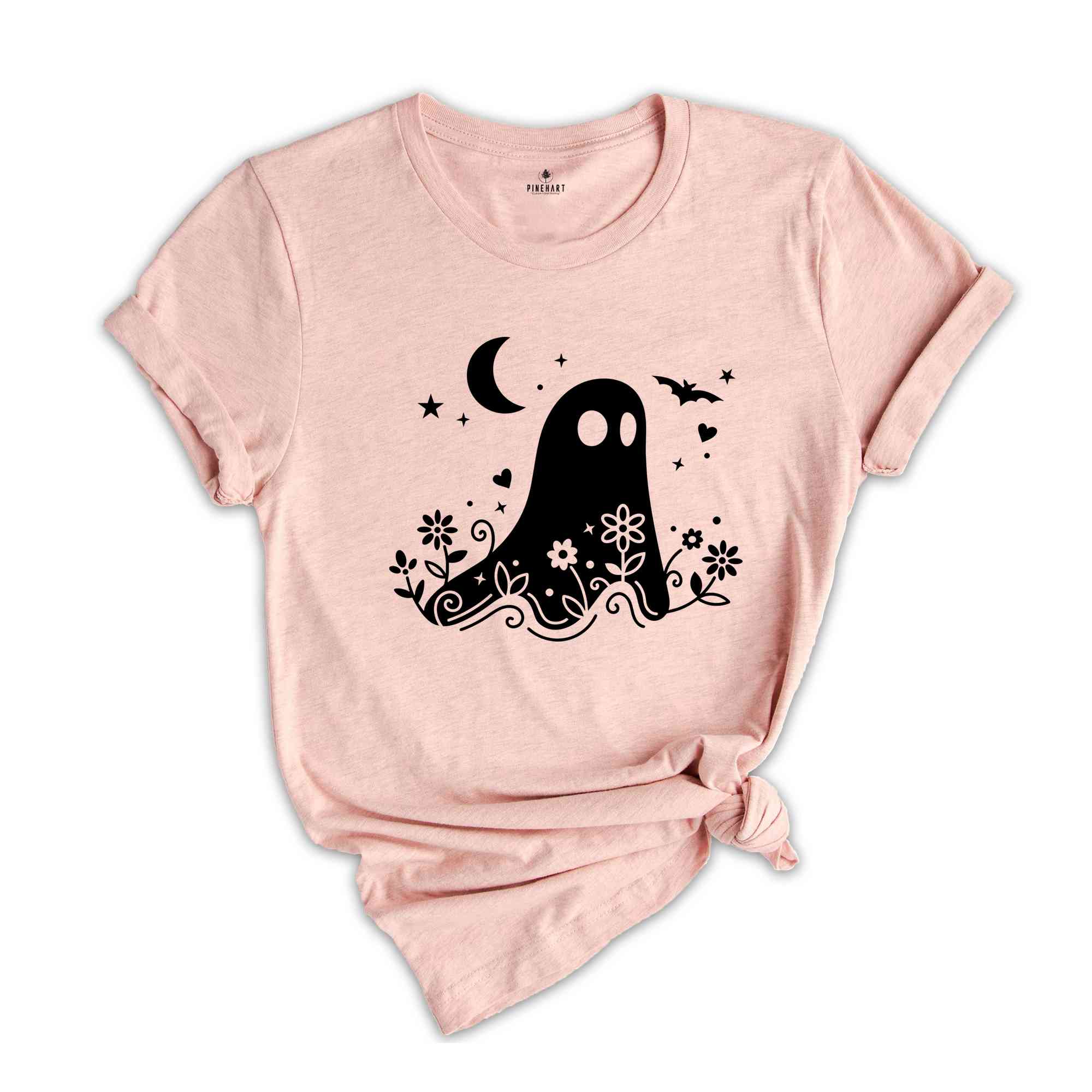 Floral Ghost Shirt, Halloween Ghost Shirt, Halloween Party T-Shirt, Halloween Pumpkin Gift, Halloween 2026 Tee