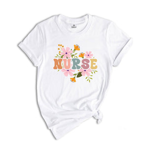 Floral Nurse Shirt, New Nurse Shirt, Nurse Appreciation Shirt, Nurse Student Shirt, Registered Nurse Shirt, Nursing School Shirt, Floral Tee