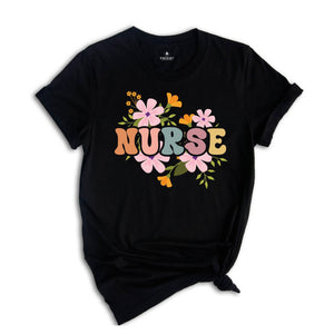 Floral Nurse Shirt, New Nurse Shirt, Nurse Appreciation Shirt, Nurse Student Shirt, Registered Nurse Shirt, Nursing School Shirt, Floral Tee