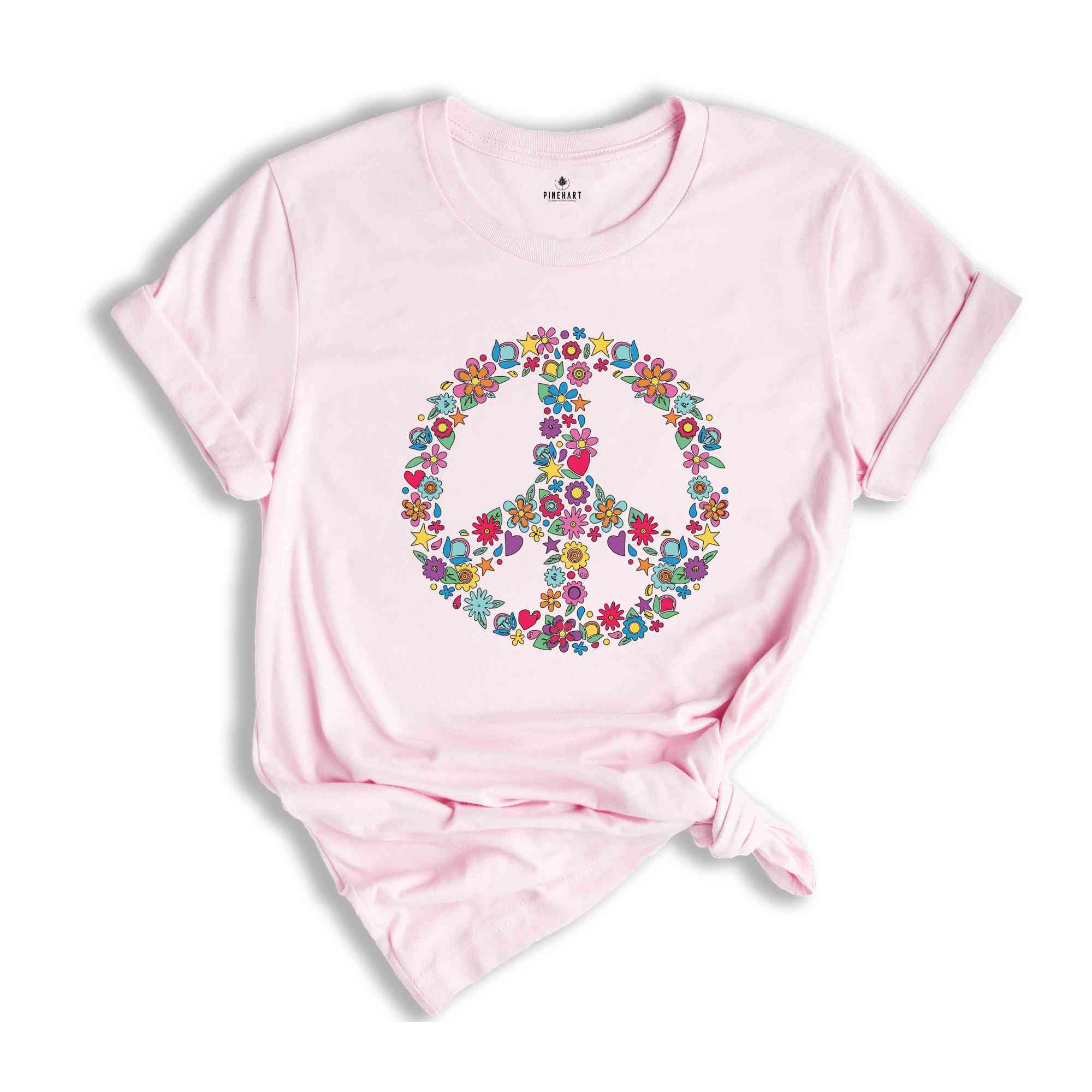 Floral Peace Sign Shirt, Peace Sign Shirt, Holiday Shirt, Peace Shirt, Peace and Love, Cute Floral Shirt