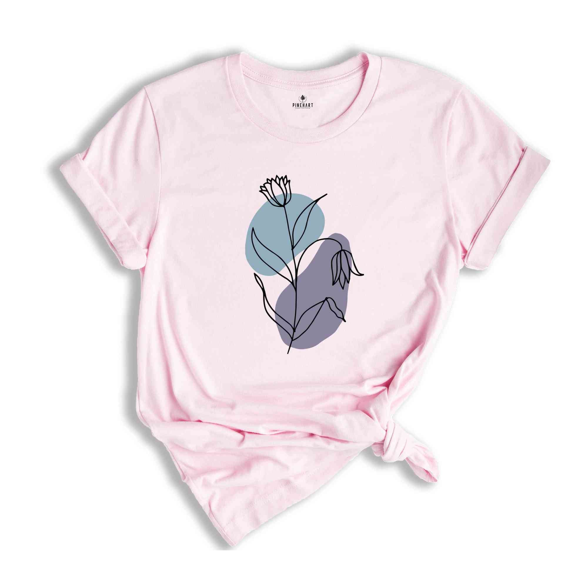 Floral Shirt, Boho Flower Tshirt, Botanical Shirt, Women's Floral TShirt, Spring Shirt, Mothers Day Gift,