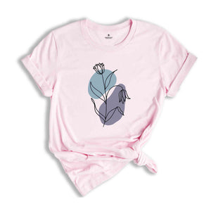 Floral Shirt, Boho Flower Tshirt, Botanical Shirt, Women's Floral TShirt, Spring Shirt, Mothers Day Gift,