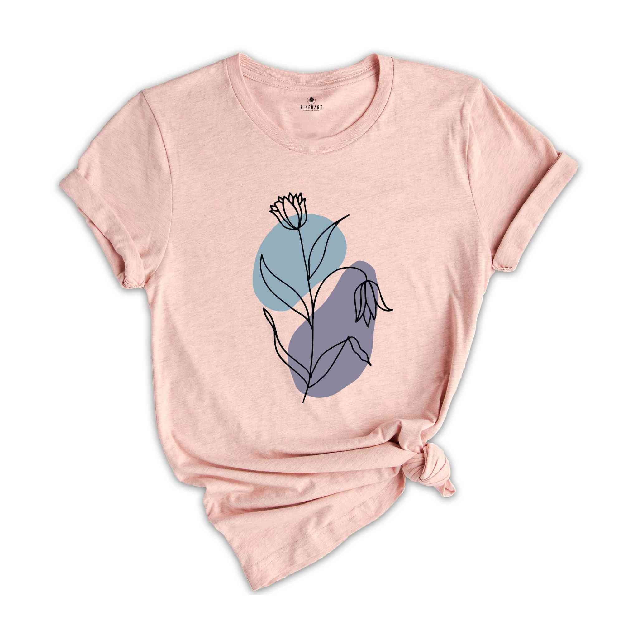 Floral Shirt, Boho Flower Tshirt, Botanical Shirt, Women's Floral TShirt, Spring Shirt, Mothers Day Gift,