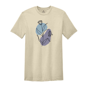 Floral Shirt, Boho Flower Tshirt, Botanical Shirt, Women's Floral TShirt, Spring Shirt, Mothers Day Gift,