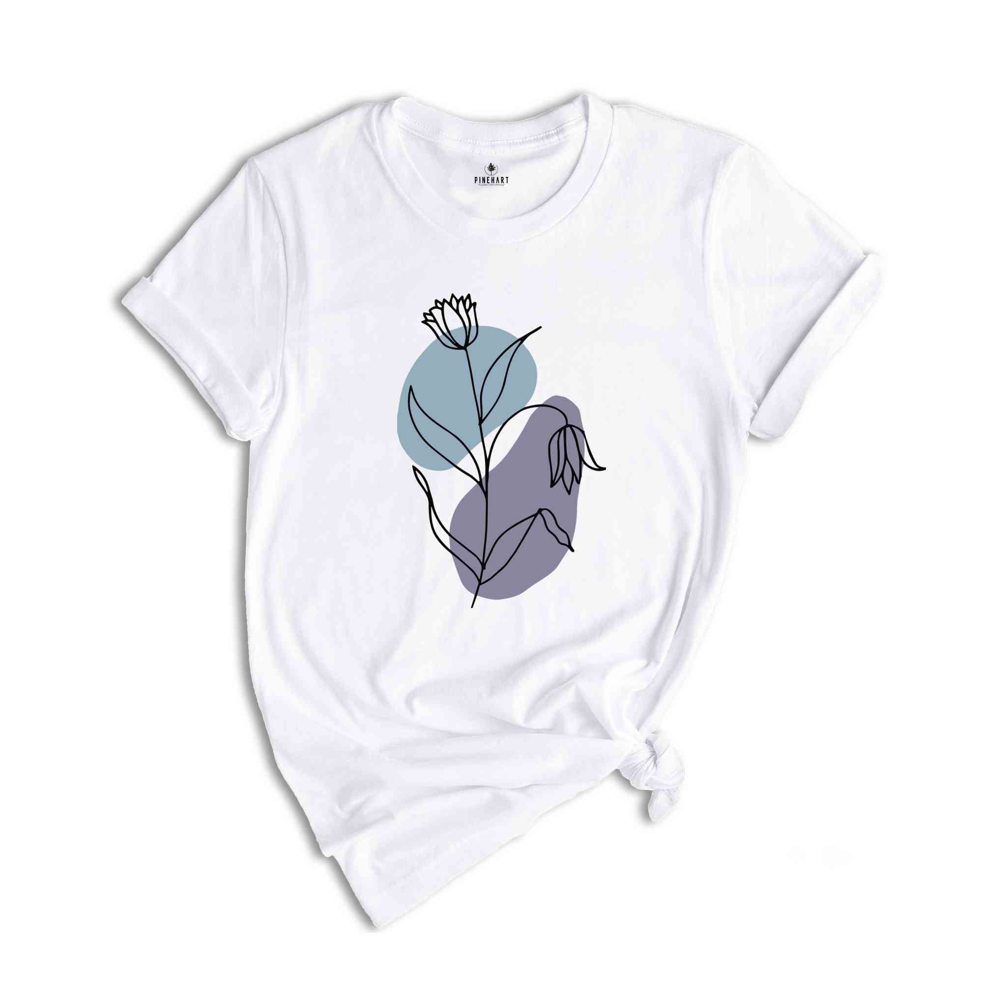 Floral Shirt, Boho Flower Tshirt, Botanical Shirt, Women's Floral TShirt, Spring Shirt, Mothers Day Gift,