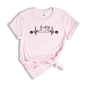 Flower Sewing Machine T-Shirt Flower Sewing Shirt, Floral Sewing Tee, Quilter Shirt, Quilting Tee, Sewing Lover Gift