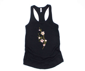 Flowers Tank Top, Trans Pride, Trans Rights, Subtle Trans Tank Top, Cool Trans Shirt, Trans Tank Top, Cute Trans Gift
