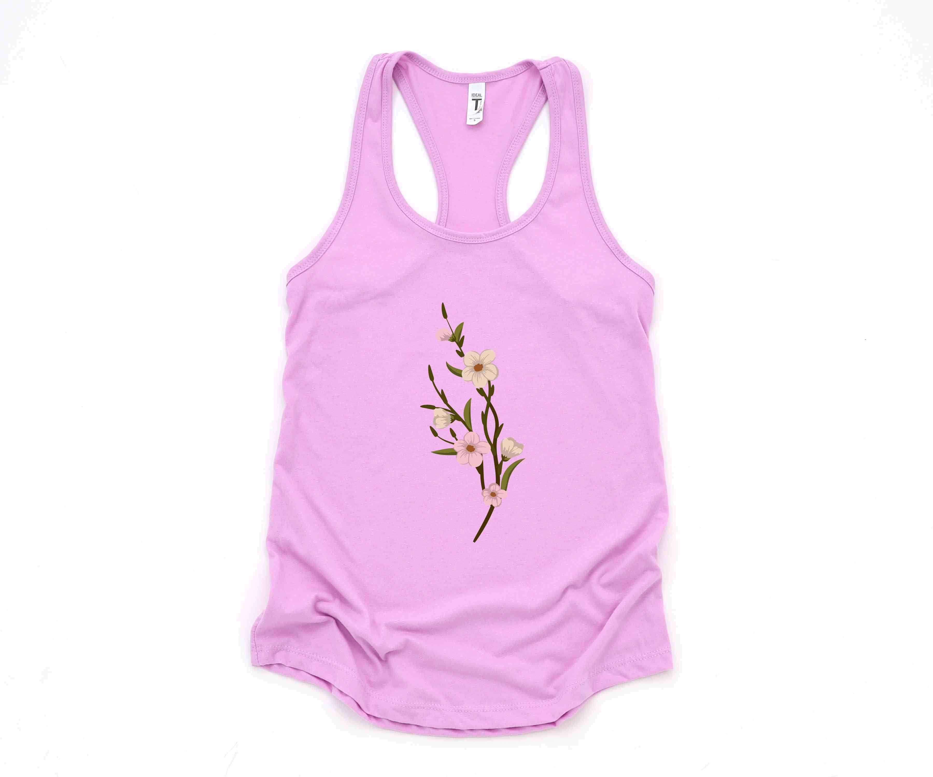 Flowers Tank Top, Trans Pride, Trans Rights, Subtle Trans Tank Top, Cool Trans Shirt, Trans Tank Top, Cute Trans Gift