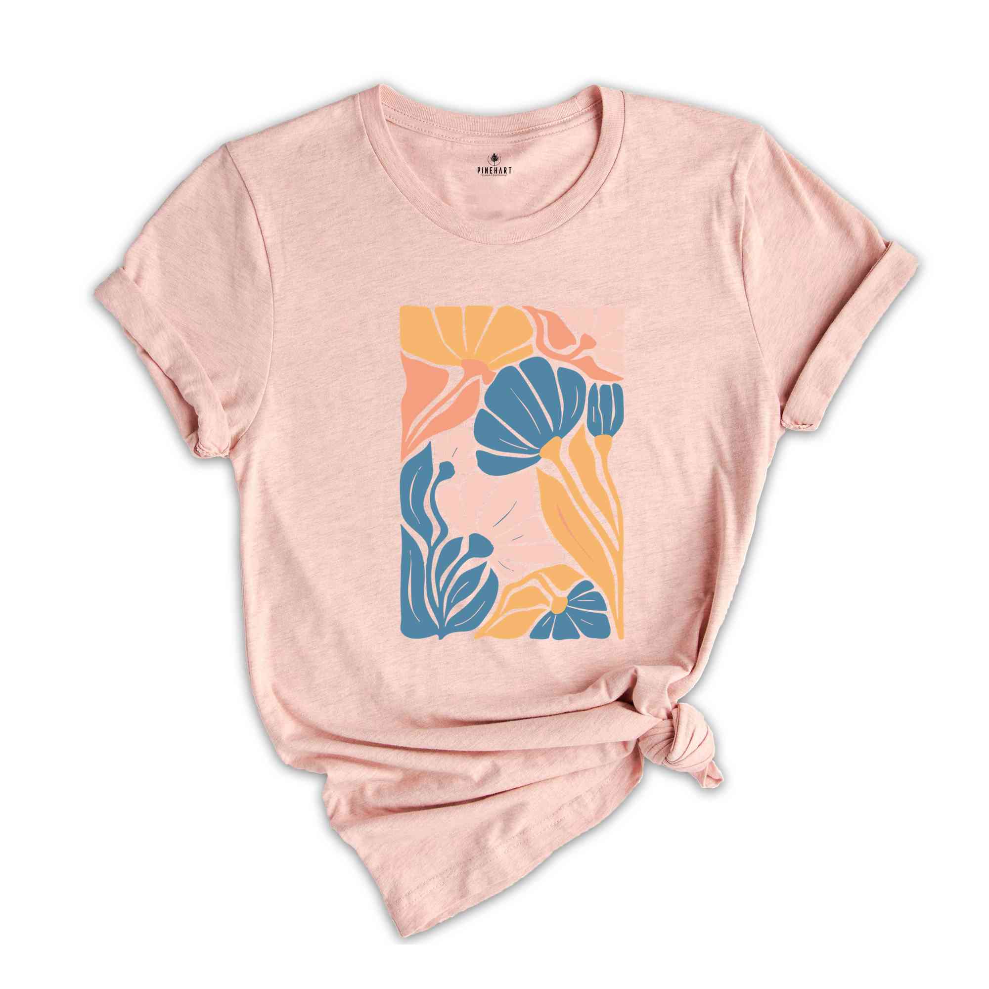 Flowers Tshirt, Boho Wildflowers Tshirt, Boho Flowers Shirt, Floral Nature Shirt, Art Nouveau Art Deco Shirt, Flowers Lover Graphic TeeShirt