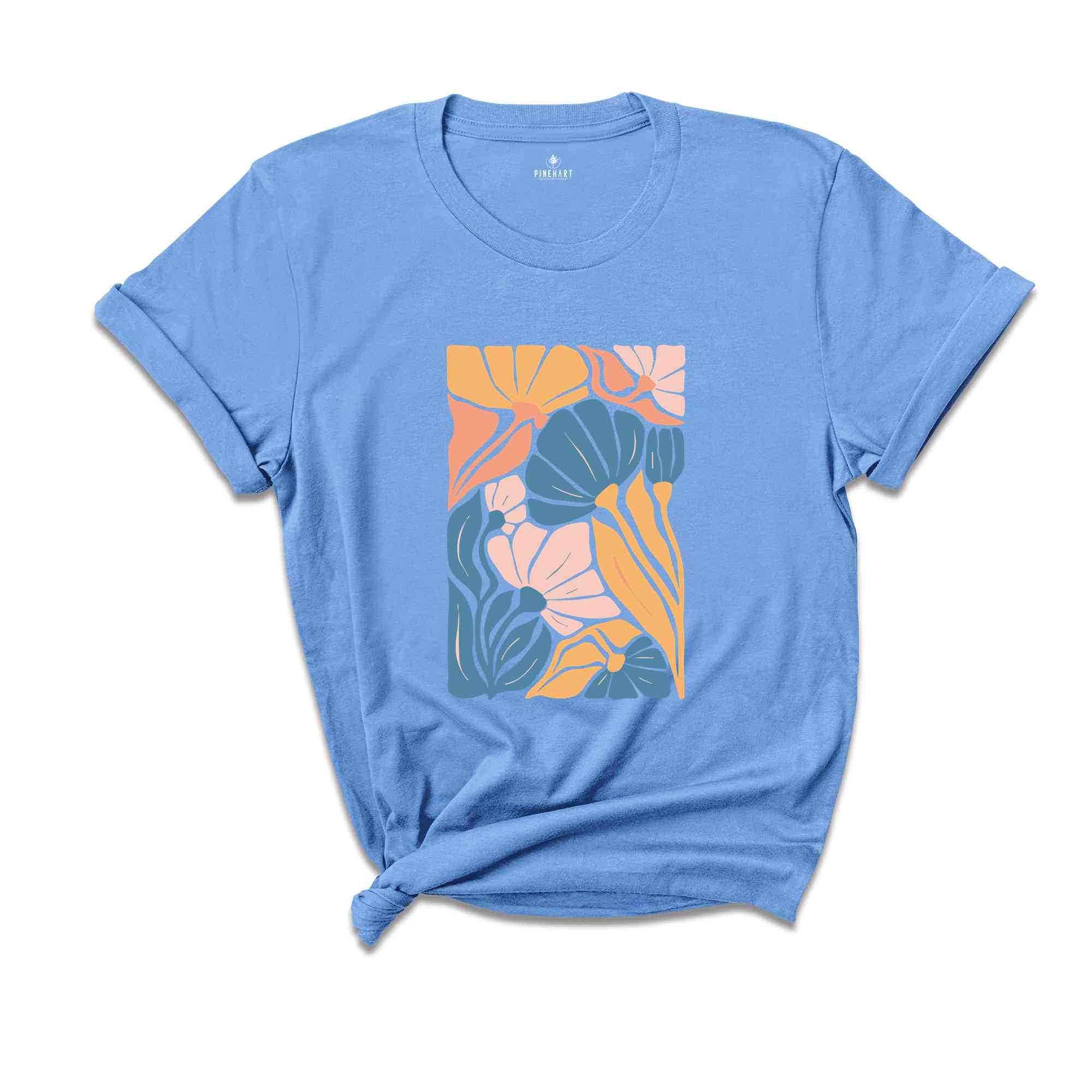 Flowers Tshirt, Boho Wildflowers Tshirt, Boho Flowers Shirt, Floral Nature Shirt, Art Nouveau Art Deco Shirt, Flowers Lover Graphic TeeShirt