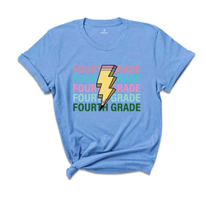 Fourth Grade Pencil Shirt, Pencil Bolt Shirt, Retro Shirt, Back To School Shirt, School Shirt, Teacher Shirt, Pencil Shirt, Teacher Gift