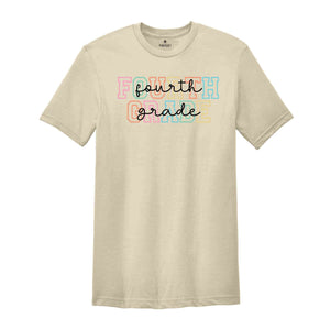 Fourth Grade Shirt, 4th Grade Shirt, Fourth Grade Teacher Shirt, Grade Rainbow Shirt, Teacher Gift, Kids Fourth Grade Tee, Back To School