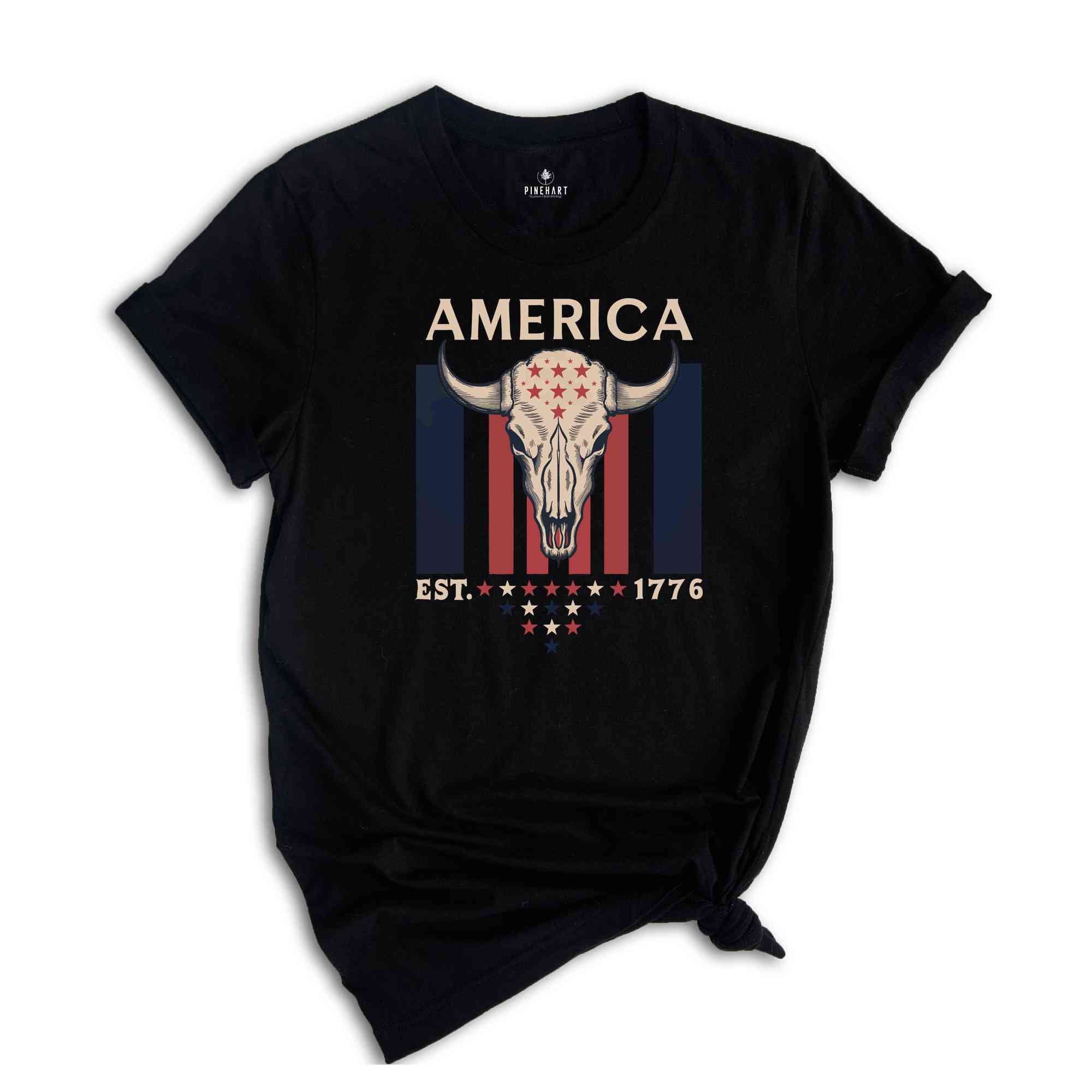 Fourth of July Shirt T-Shirt, 4th of July Tee, 1776 Shirt, America Tee, USA TShirt, Western Patriotic Shirt