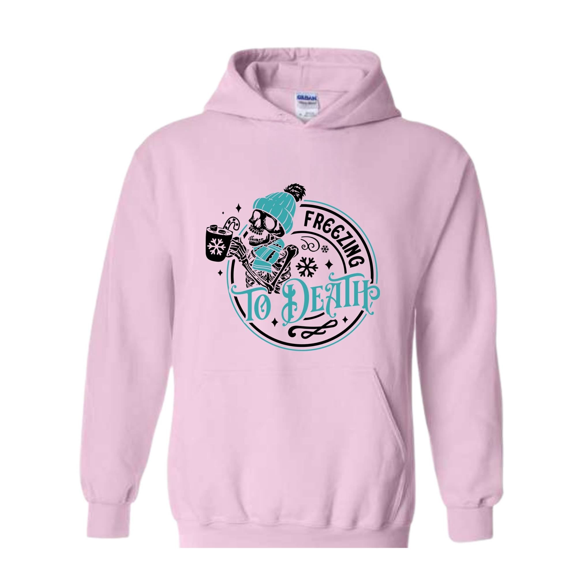 Freezing to Death Sweatshirt, Freezing Season Sweatshirt, Skeleton Christmas, Funny Christmas Sweater, Skull Santa Claus, Christmas Skull