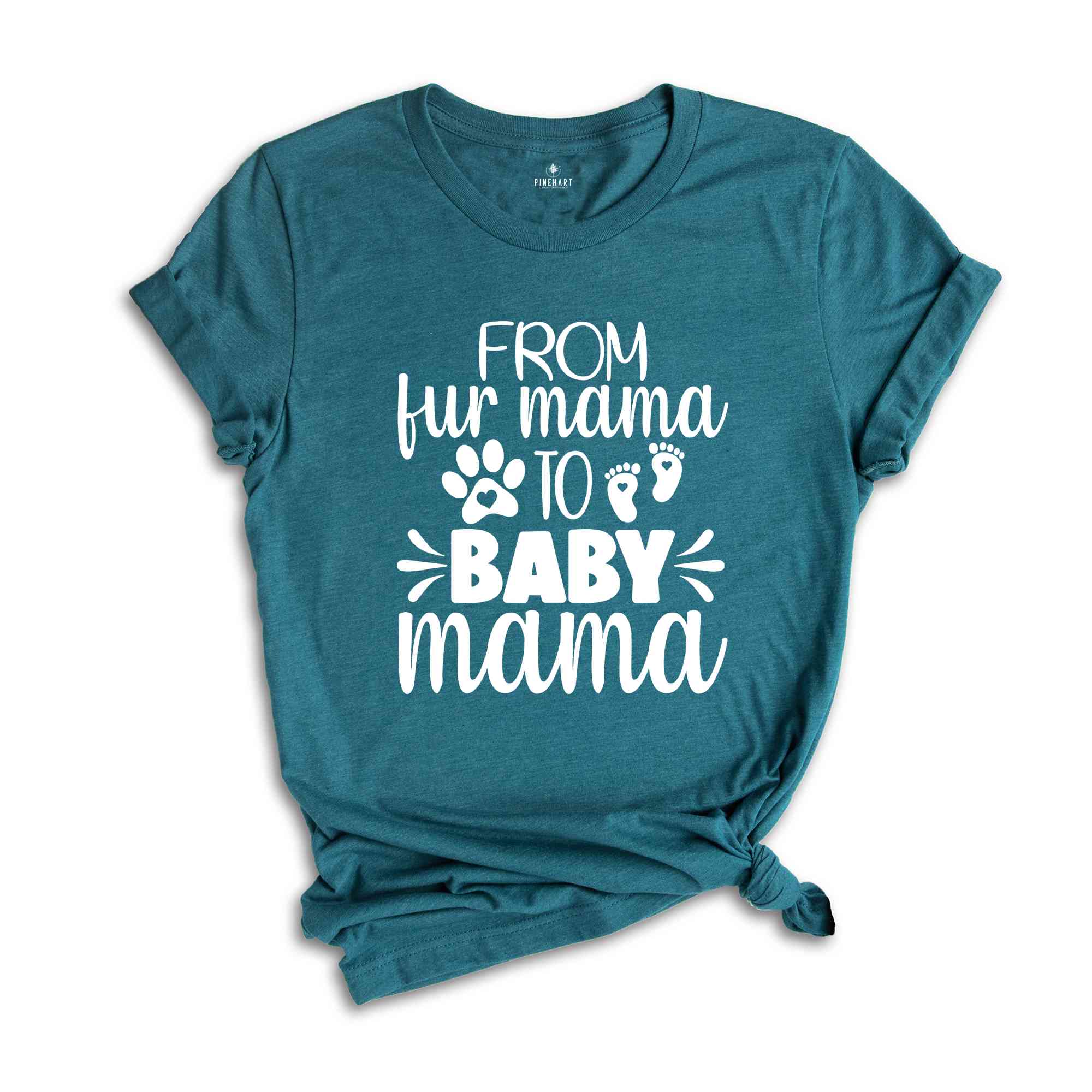 From Fur Mama To Baby Mama Shirt, Women's Cute Pregnancy Shirt, Pregnant Mom Gift, New Mom Gift, Mother's Day Shirt