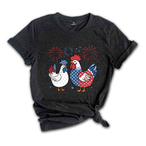 Funny 4th of July Shirt, Chicken Shirt, Independence Day Tee, USA Flag Shirt, Patriotic Shirt, Freedom Shirt, Womens Fourth of July, USA Tee