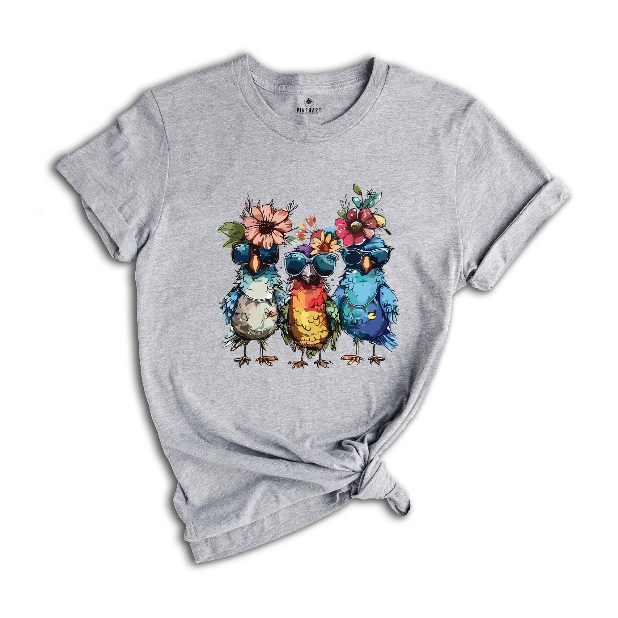 Funny Chickens Shirt, Farm Shirt, Animal Shirt, Cute Farmer Shirt, Country Shirt, Floral Shirt, Farm Lover Shirt, Funny Animals Shirt