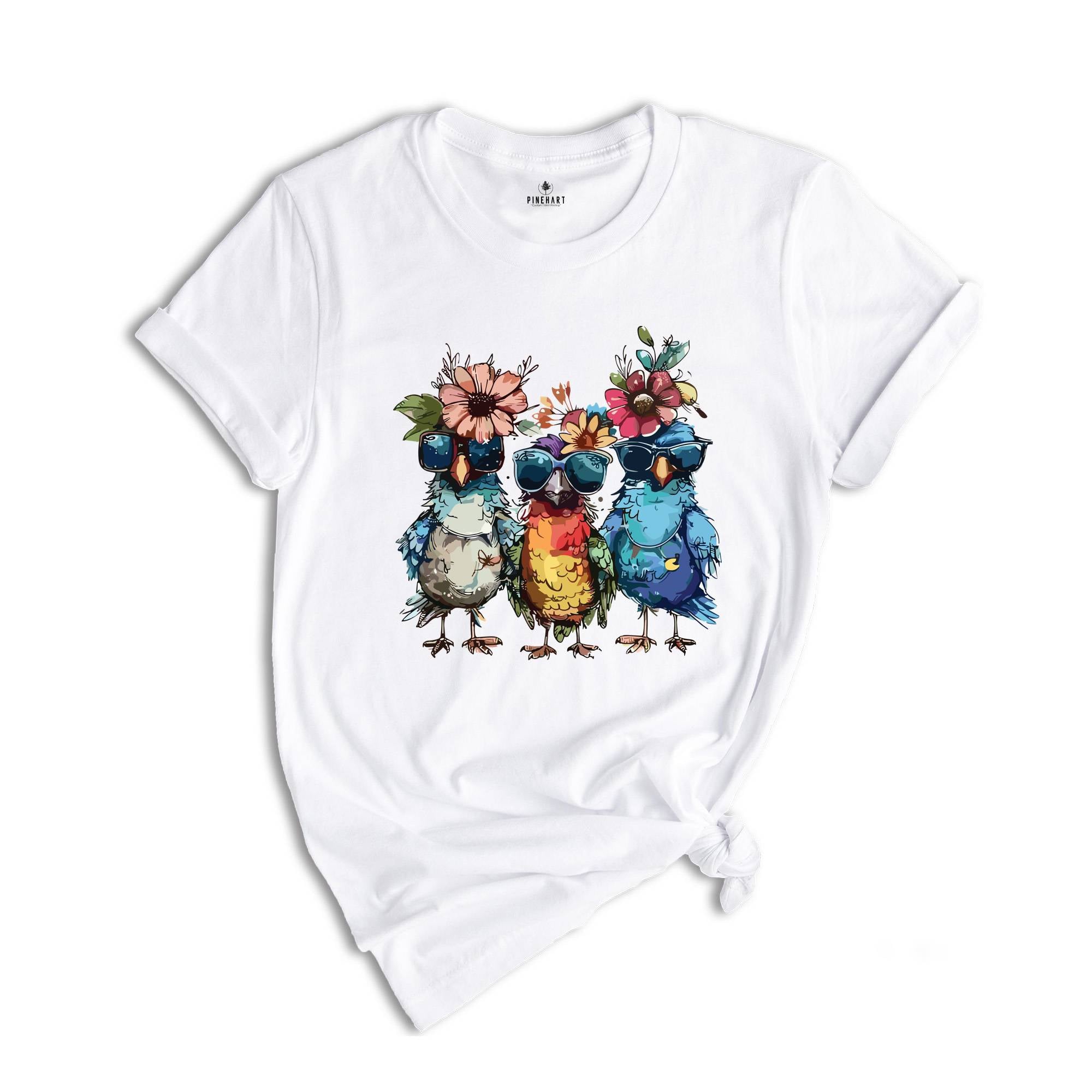 Funny Chickens Shirt, Farm Shirt, Animal Shirt, Cute Farmer Shirt, Country Shirt, Floral Shirt, Farm Lover Shirt, Funny Animals Shirt