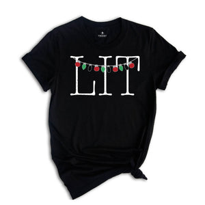 Funny Christmas Shirt, Christmas Shirt, Funny Holiday Shirt, Lit Shirt, Let's Get Lit Shirt, Christmas Tee, Christmas Gift, Christmas Light