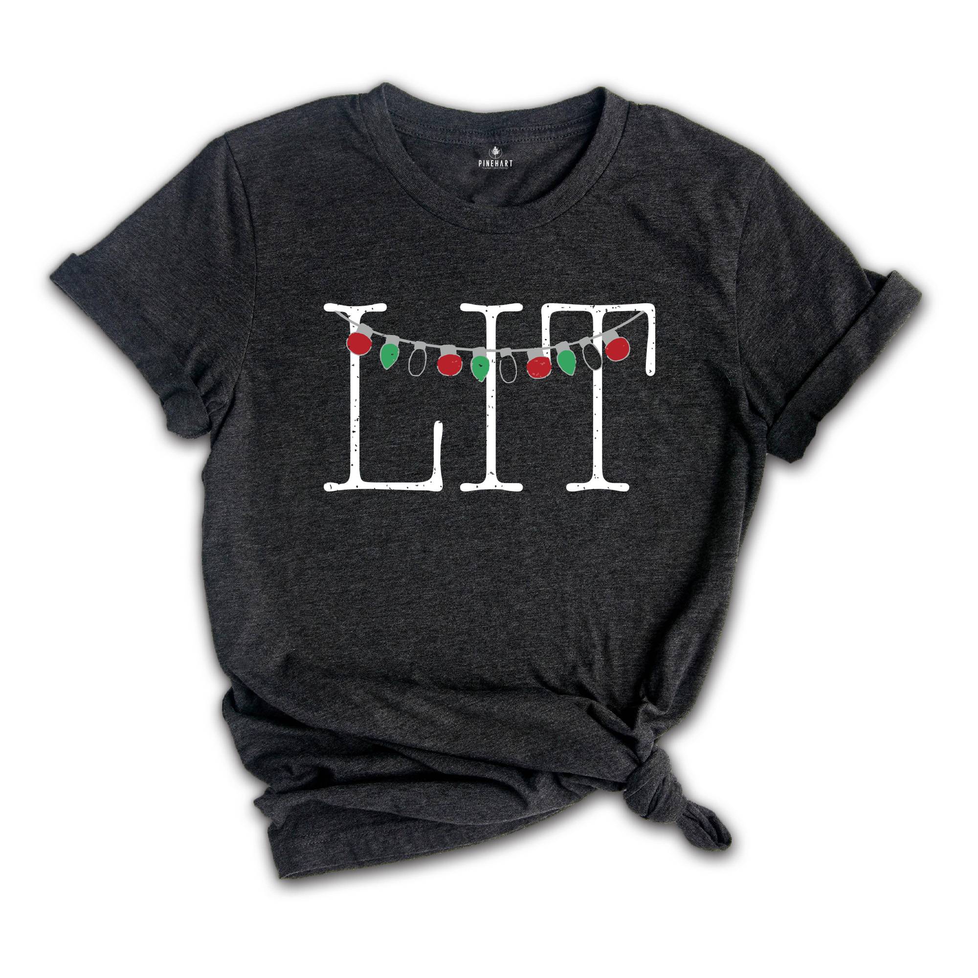 Funny Christmas Shirt, Christmas Shirt, Funny Holiday Shirt, Lit Shirt, Let's Get Lit Shirt, Christmas Tee, Christmas Gift, Christmas Light