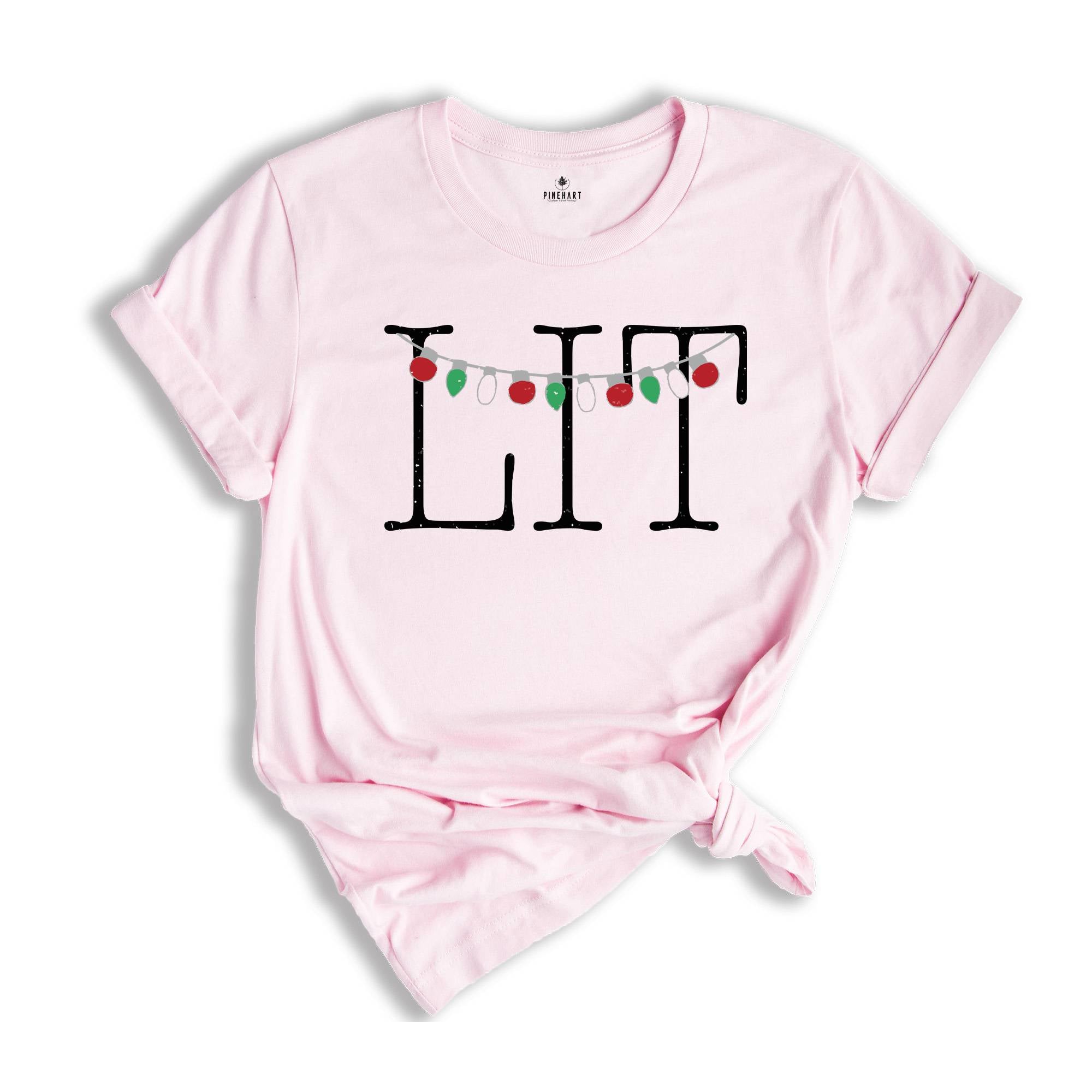 Funny Christmas Shirt, Christmas Shirt, Funny Holiday Shirt, Lit Shirt, Let's Get Lit Shirt, Christmas Tee, Christmas Gift, Christmas Light