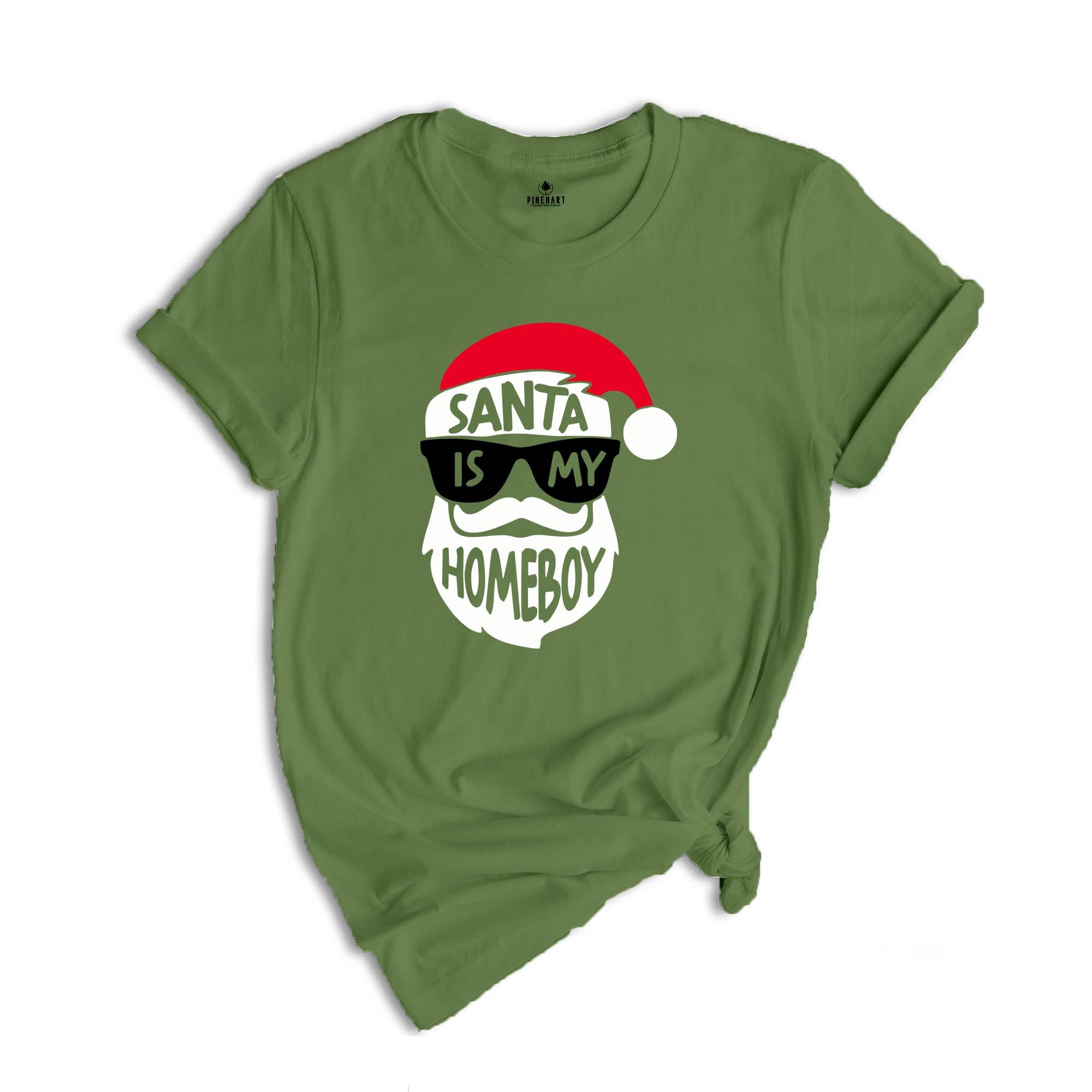 Funny Christmas Shirt, Santa Is My Homeboy Tee, Funny Santa Claus T-Shirt, Christmas Crew Shirt, Family Reunion Shirt