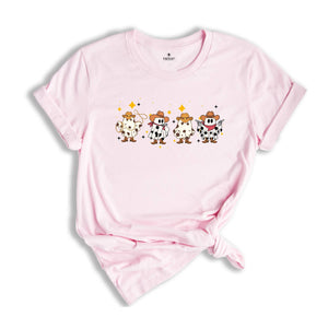 Funny Ghost Cowboy T-Shirt, Western Halloween Shirt, Spooky Fall Shirt, Country Girl Gift, Halloween Leopard Shirt