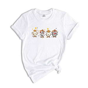 Funny Ghost Cowboy T-Shirt, Western Halloween Shirt, Spooky Fall Shirt, Country Girl Gift, Halloween Leopard Shirt