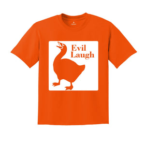 Funny Goose Evil Laugh T-Shirt, Duck Shirt, Goose Lover Tee, Funny Animal Shirt, Humorous Shirt, Evil Laugh Tee