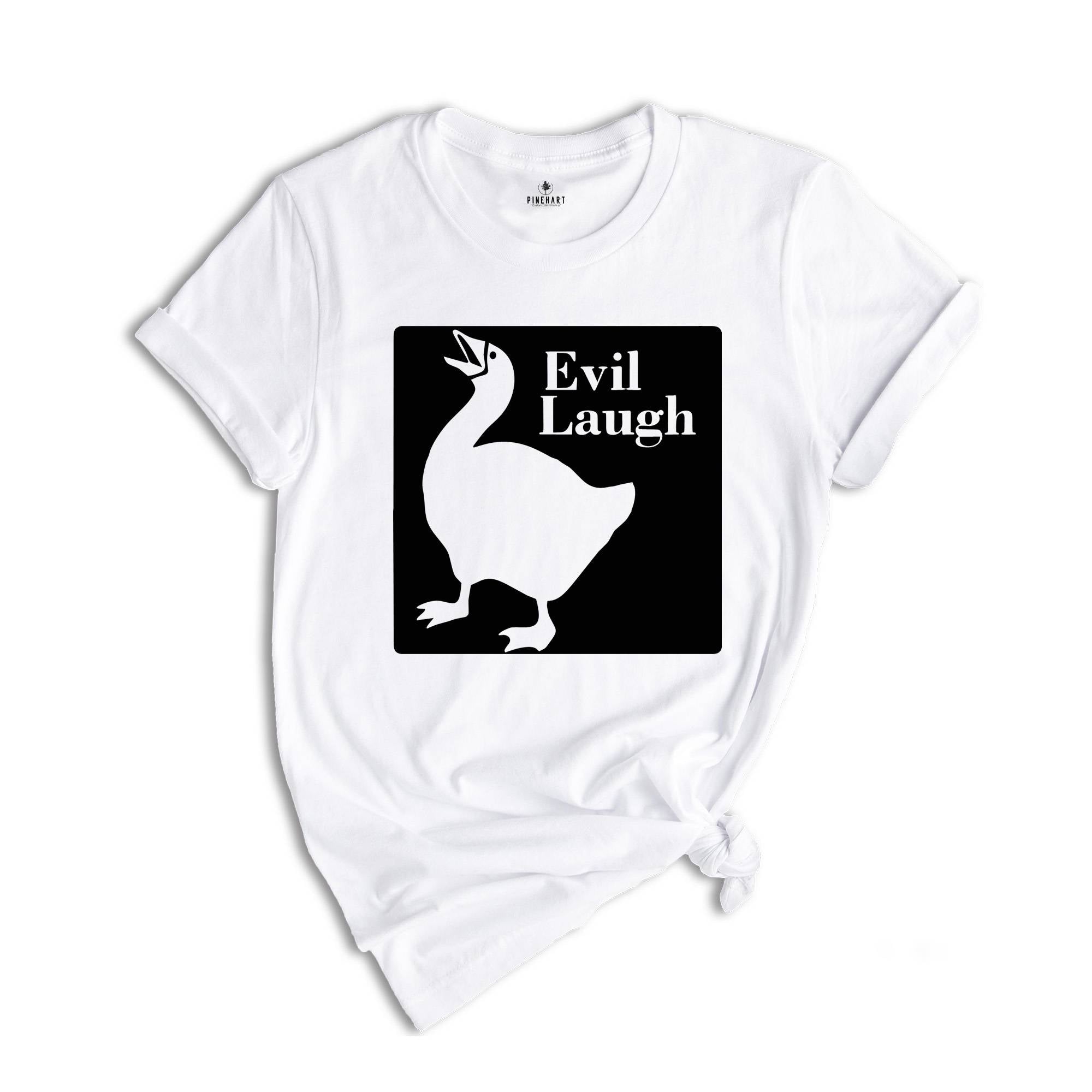 Funny Goose Evil Laugh T-Shirt, Duck Shirt, Goose Lover Tee, Funny Animal Shirt, Humorous Shirt, Evil Laugh Tee