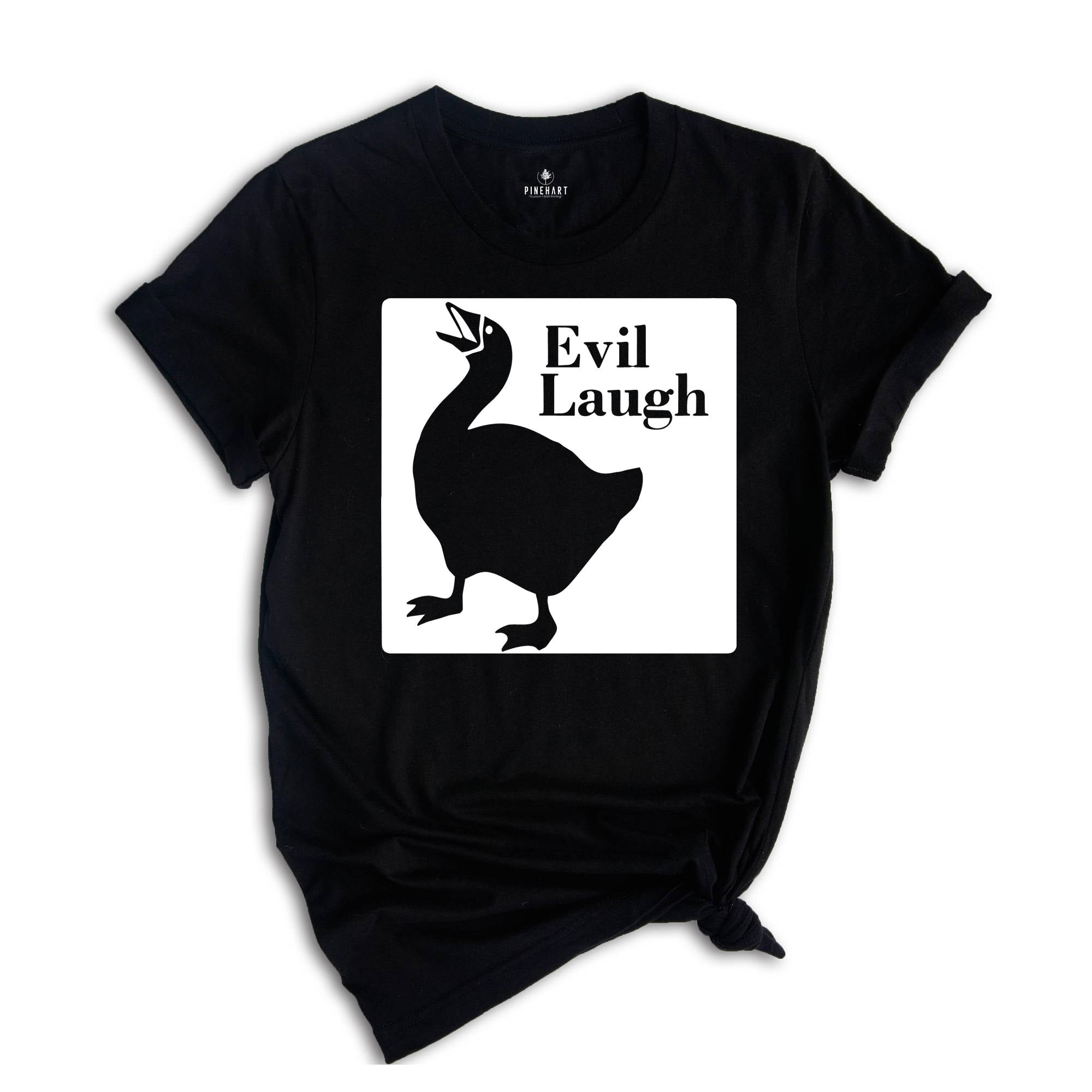 Funny Goose Evil Laugh T-Shirt, Duck Shirt, Goose Lover Tee, Funny Animal Shirt, Humorous Shirt, Evil Laugh Tee