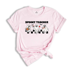 Funny Halloween Teacher T-Shirt, Trick or Teach Ghost Tee, Spooky Season Classroom Shirt, Cute Teacher Fall Shirt, Halloween Teacher Gift