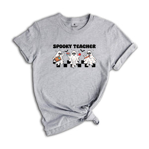 Funny Halloween Teacher T-Shirt, Trick or Teach Ghost Tee, Spooky Season Classroom Shirt, Cute Teacher Fall Shirt, Halloween Teacher Gift