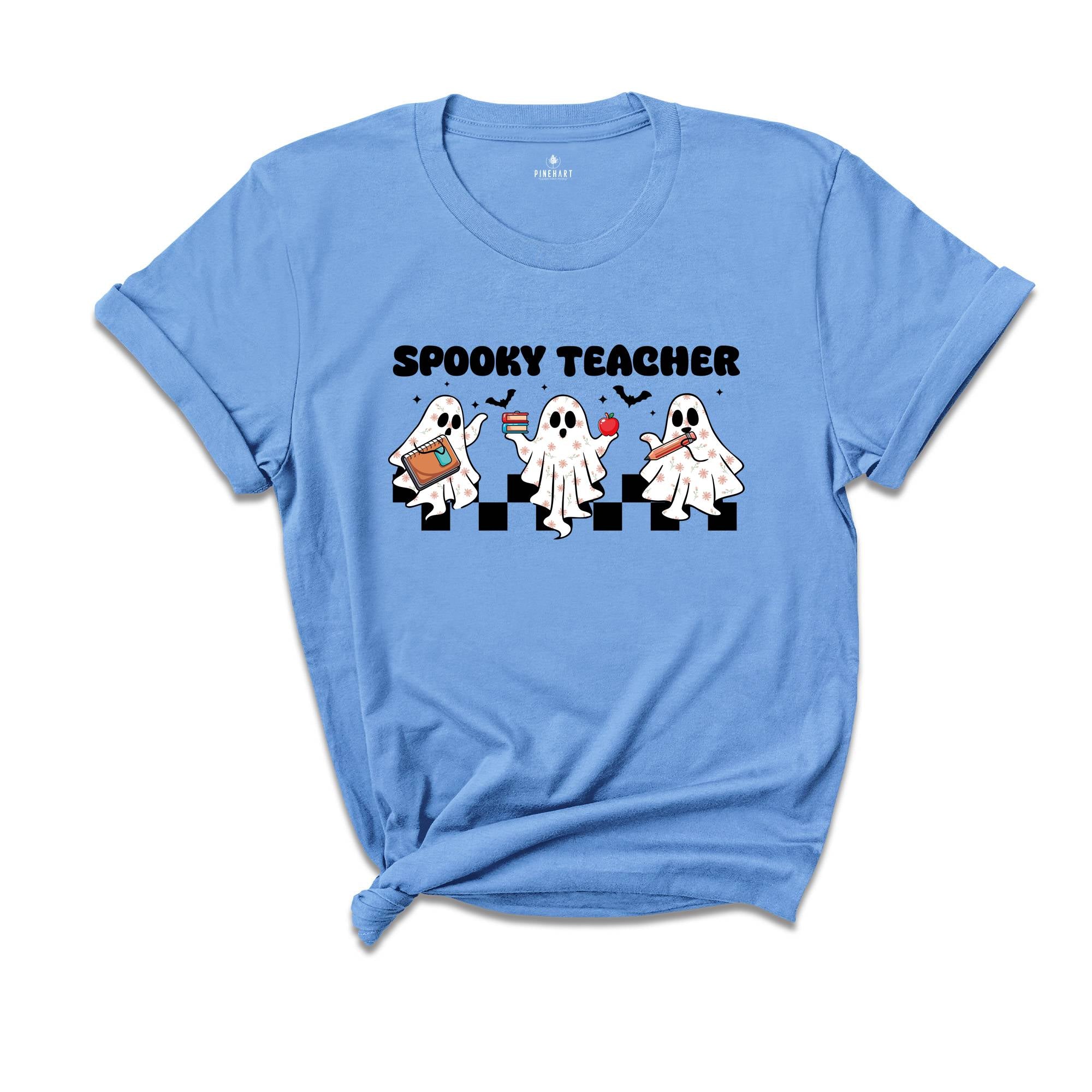 Funny Halloween Teacher T-Shirt, Trick or Teach Ghost Tee, Spooky Season Classroom Shirt, Cute Teacher Fall Shirt, Halloween Teacher Gift