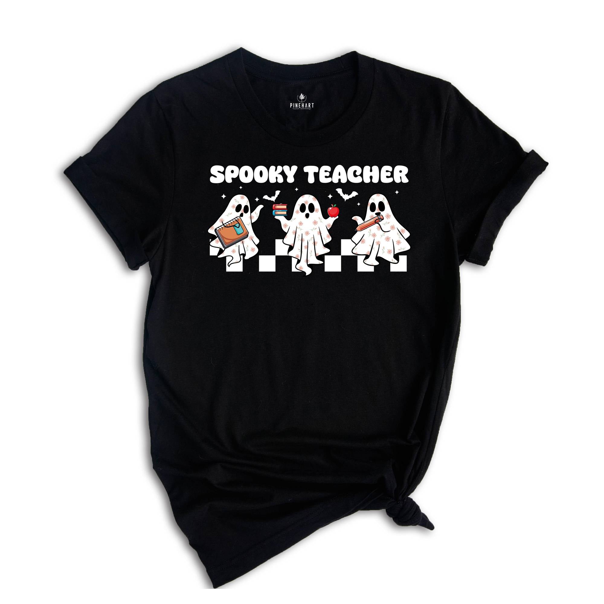 Funny Halloween Teacher T-Shirt, Trick or Teach Ghost Tee, Spooky Season Classroom Shirt, Cute Teacher Fall Shirt, Halloween Teacher Gift