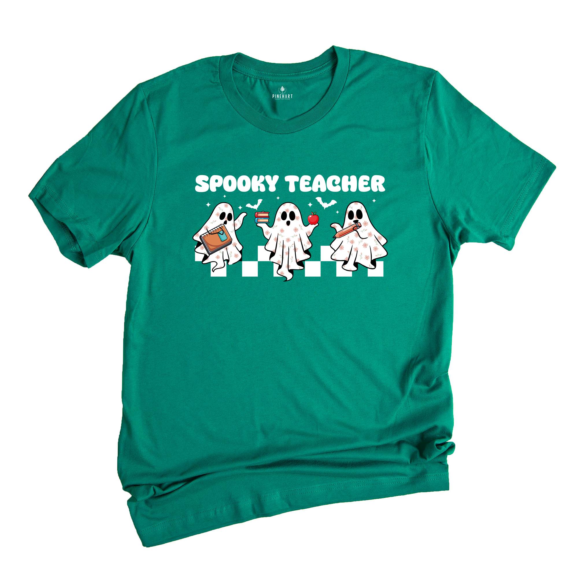Funny Halloween Teacher T-Shirt, Trick or Teach Ghost Tee, Spooky Season Classroom Shirt, Cute Teacher Fall Shirt, Halloween Teacher Gift