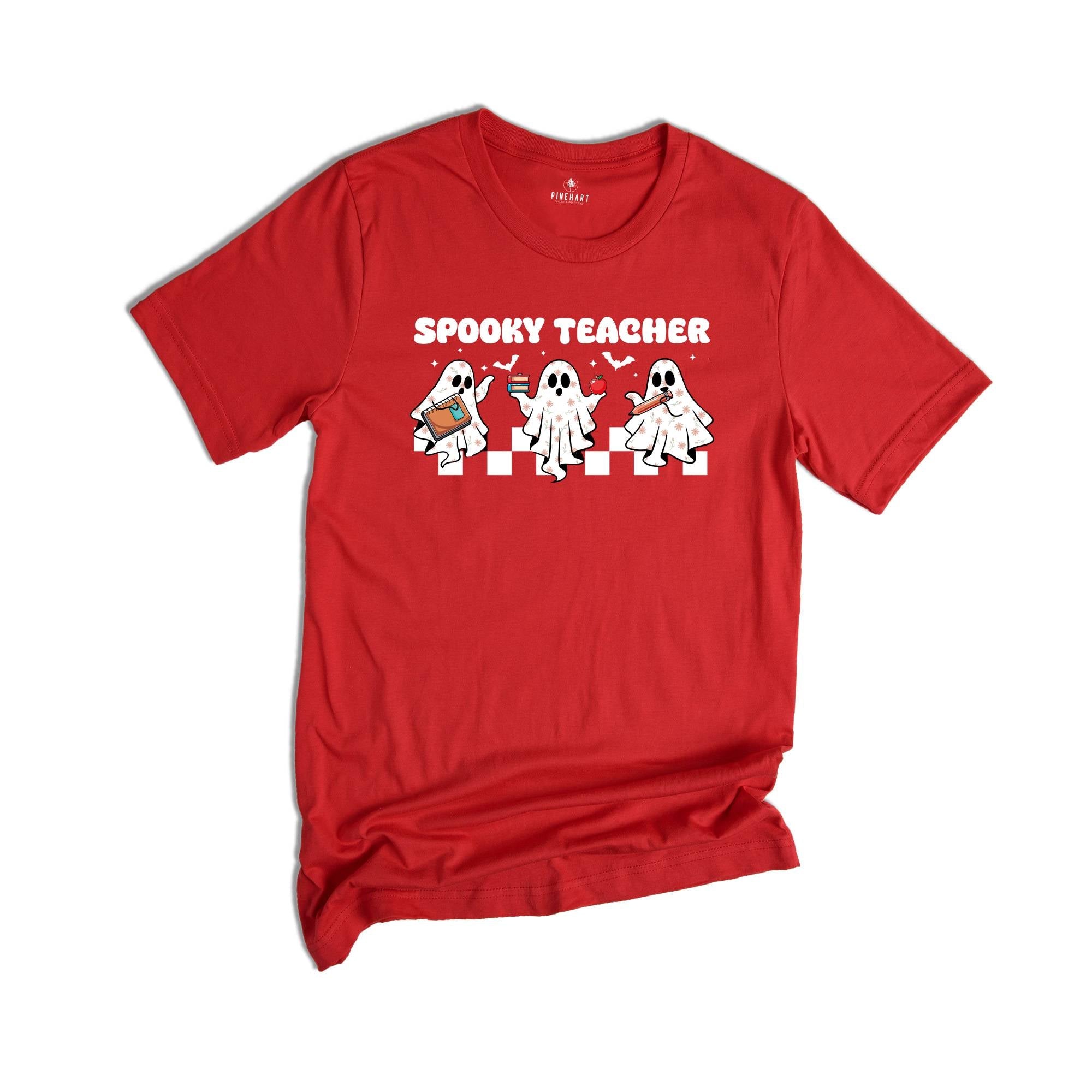 Funny Halloween Teacher T-Shirt, Trick or Teach Ghost Tee, Spooky Season Classroom Shirt, Cute Teacher Fall Shirt, Halloween Teacher Gift