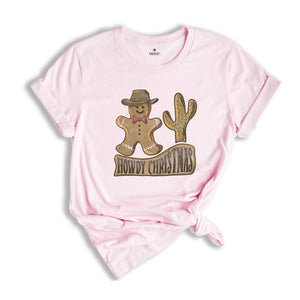 Funny Howdy Christmas T-Shirt, Western Christmas Shirt, Cowboy Gingerbread Shirt, Christmas Gift, Christmas Gingerbread