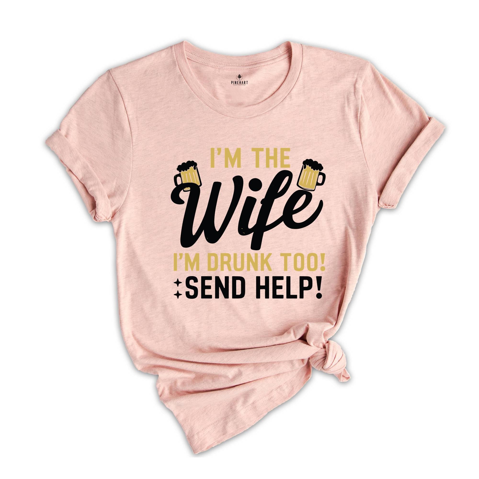 Funny matching couples drinking tshirt, Beer Lovers Shirts for Husband and Wife, If found drunk please return to my wife and I'm the Wife