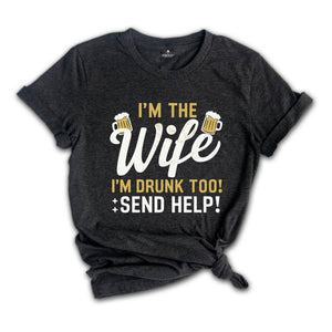 Funny matching couples drinking tshirt, Beer Lovers Shirts for Husband and Wife, If found drunk please return to my wife and I'm the Wife