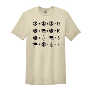 Funny Math Problems Christmas Shirt, Math Teacher Christmas Gift, Teacher Christmas Tee, Math Nerd Christmas Gift