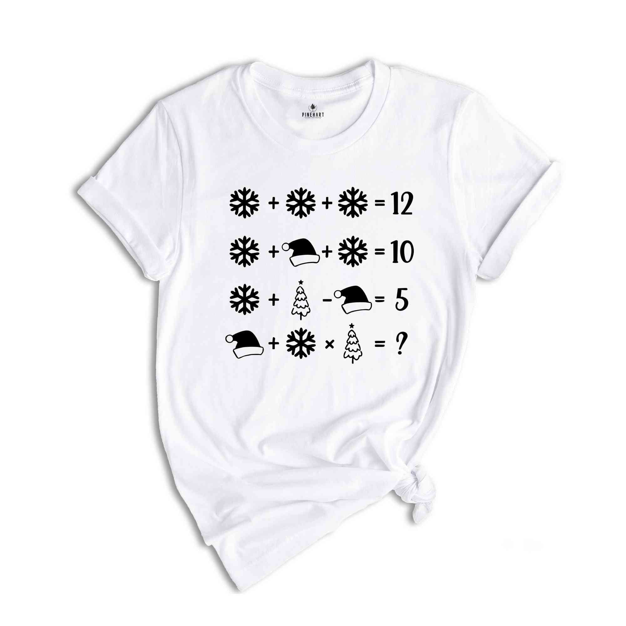 Funny Math Problems Christmas Shirt, Math Teacher Christmas Gift, Teacher Christmas Tee, Math Nerd Christmas Gift