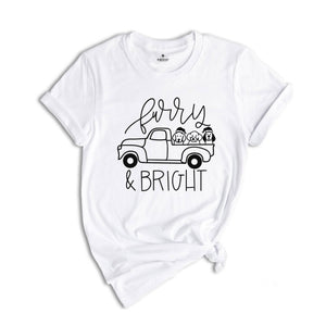 Furry & Bright Shirt, Dog Lover Shirt, Funny Christmas Tee, Fur Mama Shirt, Ugly Christmas Sweatshirt, Merry and Bright