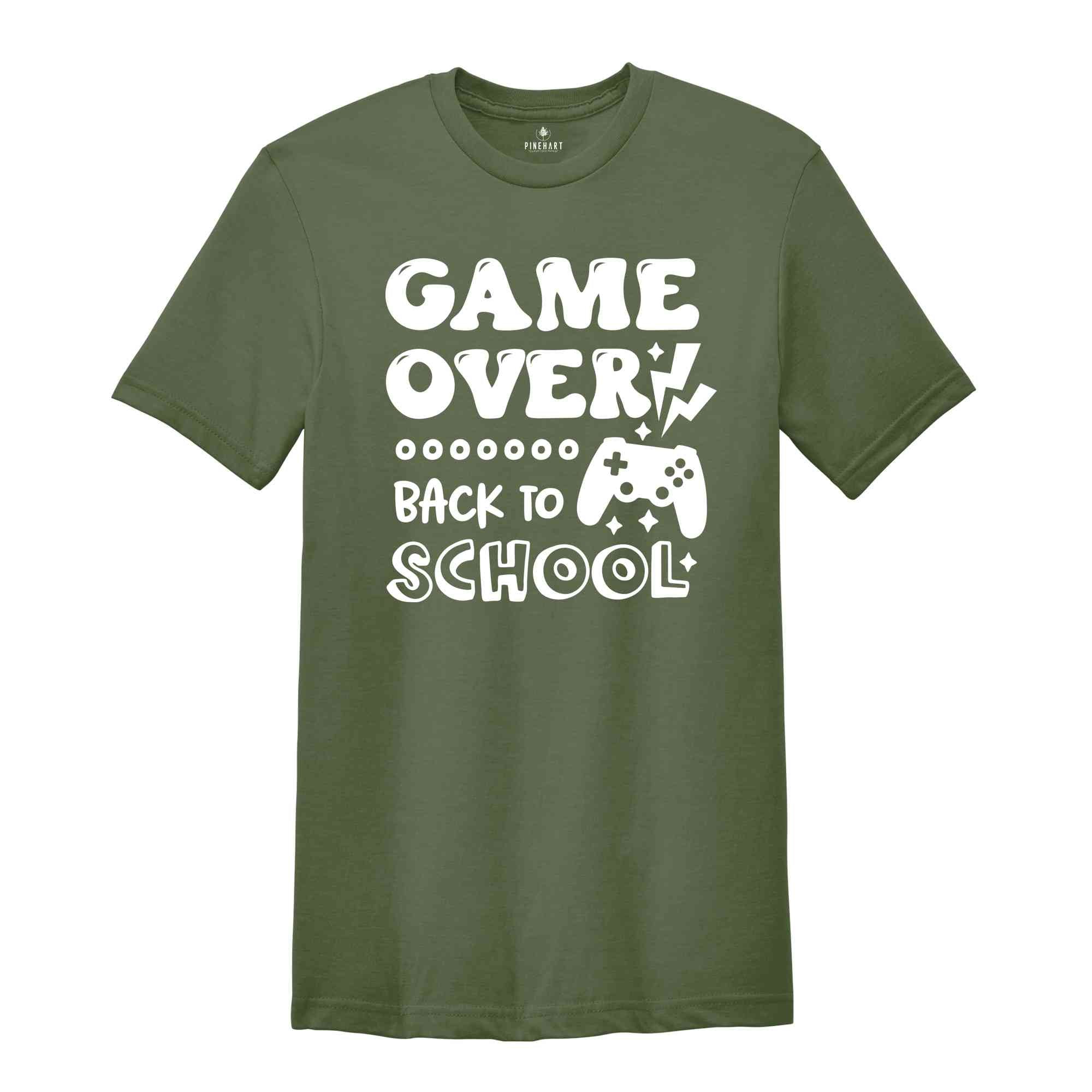 Game Over Back To School Shirt, Teacher Shirt, School Shirt, Back To School, Retro Back To School Shirt, Grade Team Tee