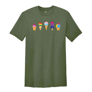 Gay Ice Cream Shirt, LGBTQ Shirt, Pride Month Shirt, Gay Shirt, Lesbian Shirt, Gay Rainbow Shirt, Pride Shirt, LGBTQ Shirt, Rainbow Shirt