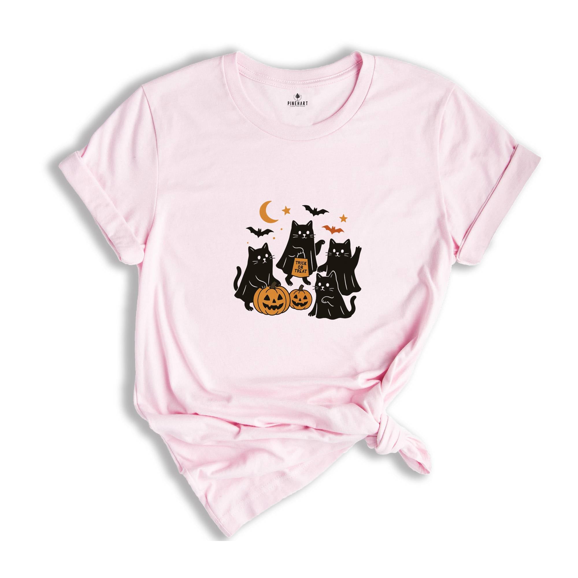 Ghost Cat Shirt, Cat Ghost T-Shirt, Cute Cat Lovers Shirt, Retro Ghost Halloween, Halloween Cat T-shirt, Spooky Season Gift